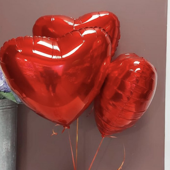 Фольгированый шар в форме сердца 1 шт. в Коктебеле